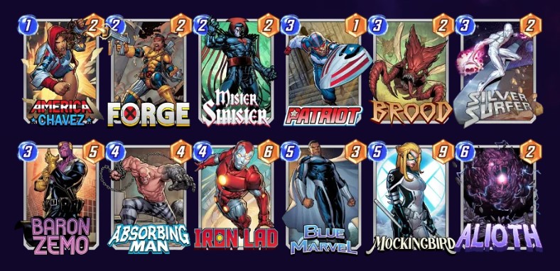 Marvel Snap Baron Zemo Surfer Deck