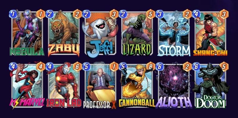 Marvel Snap Cannonball Control Deck