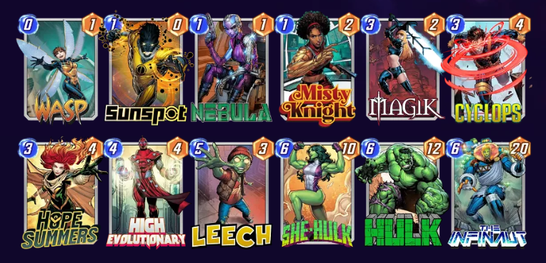 Marvel Snap Hope Summers High Evo Deck
