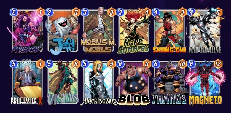 Marvel Snap War Machine Thanos Deck