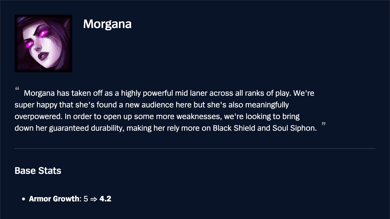 Patch 25.21 Morgana