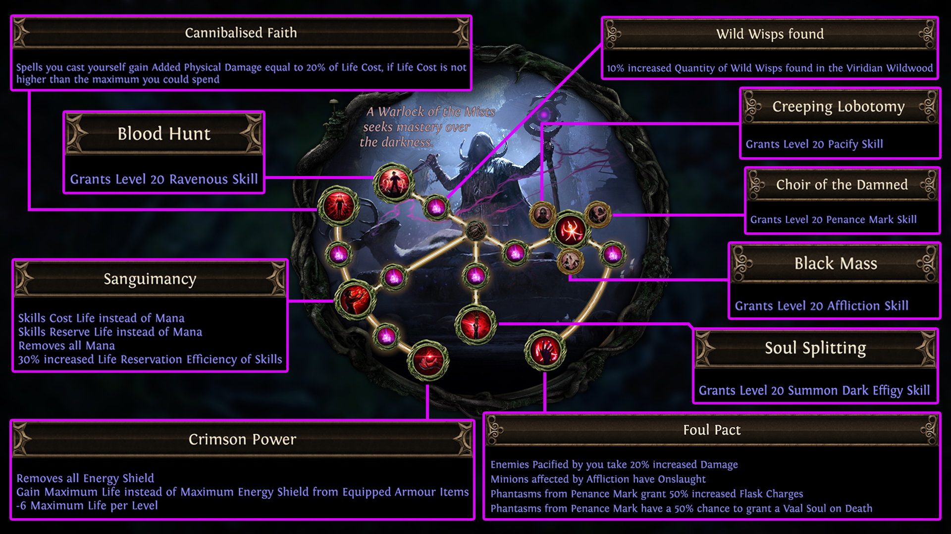 poeaffliction_warlockofthemists_wildwoodascendancy_infographic PoEAffliction_WarlockoftheMists_WildwoodAscendancy_Infographic