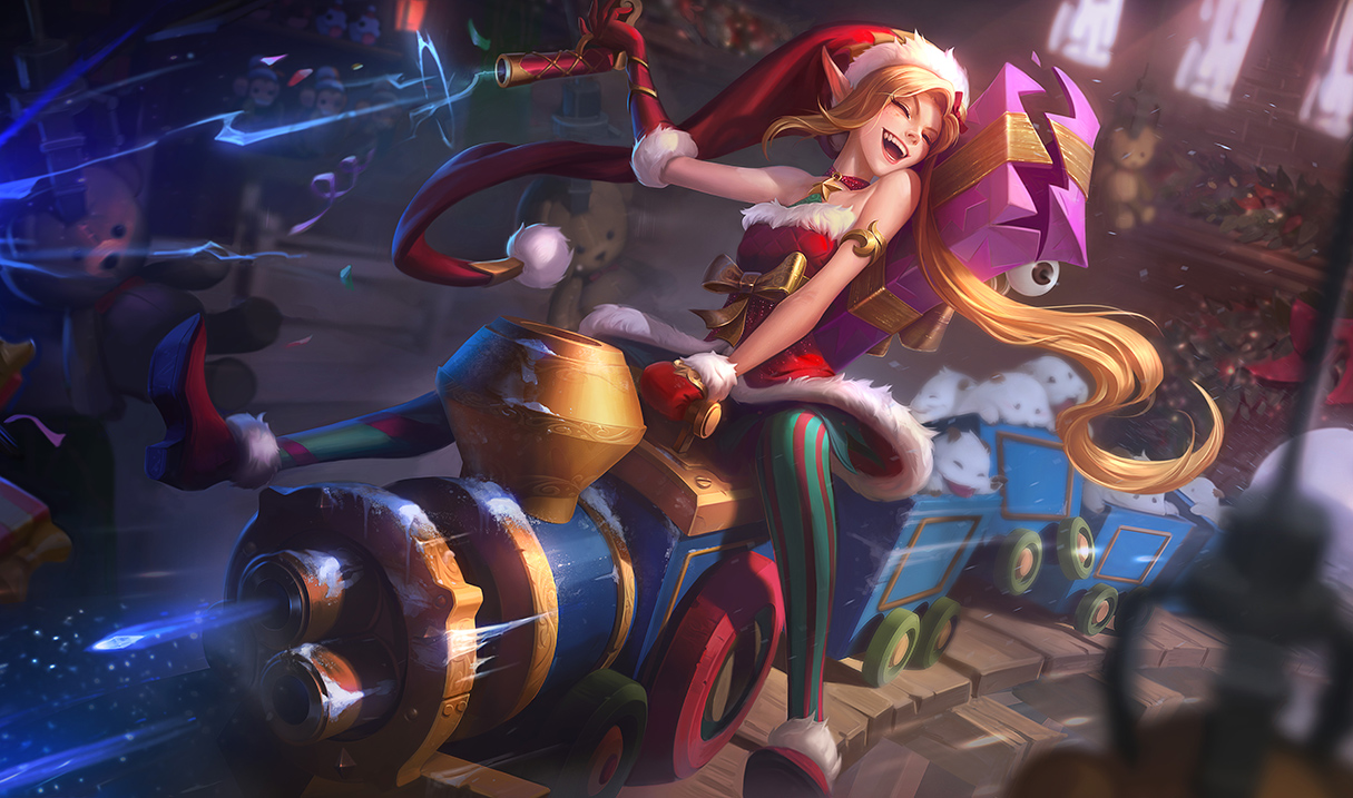 santa-jinx Ambitious Elf Jinx (LoL splash)