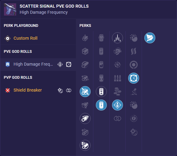 scatter signal roll