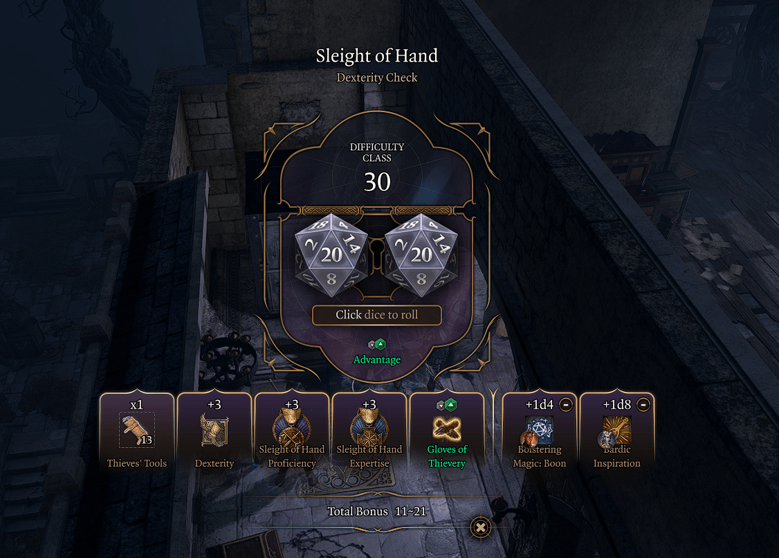 sleight of hand roll