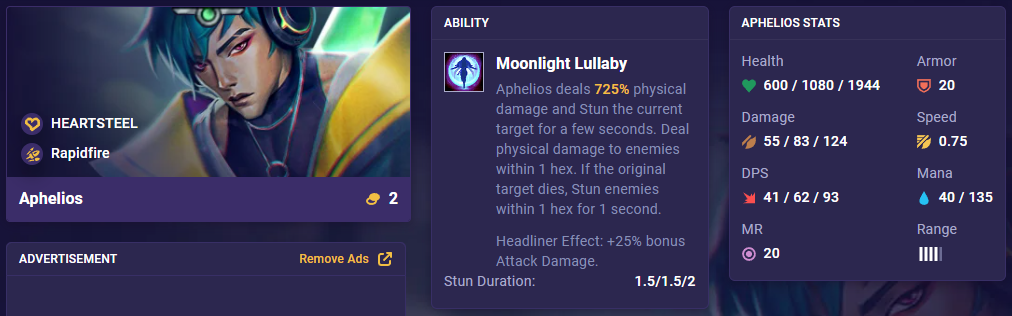 TFT Set 10 Aphelios 14.1