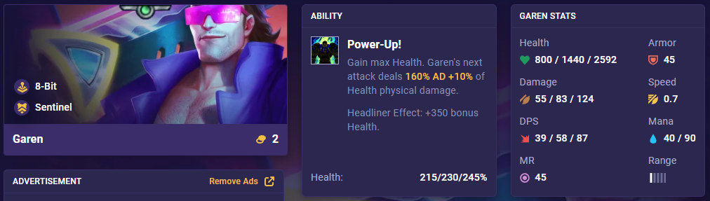 TFT Set 10 Garen 14.1