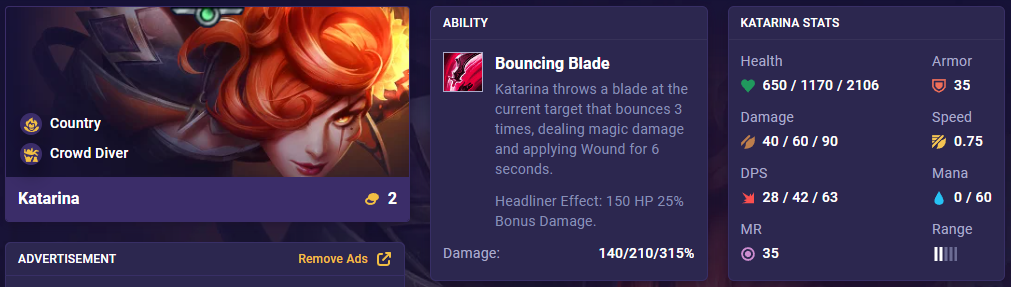 TFT Set 10 Katarina 14.1