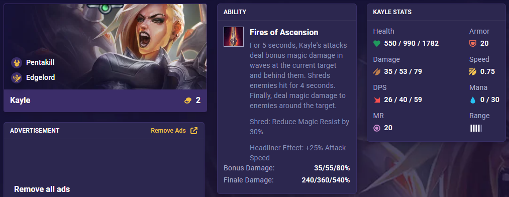 TFT Set 10 Kayle 14.1