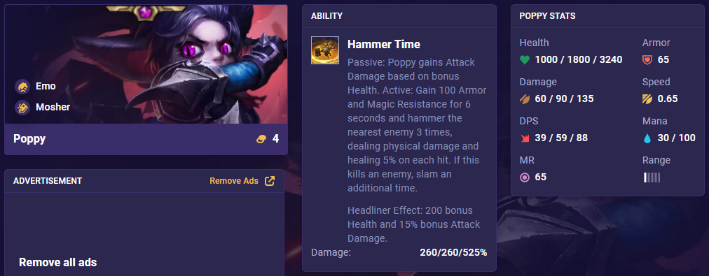 TFT Set 10 Poppy 14.1