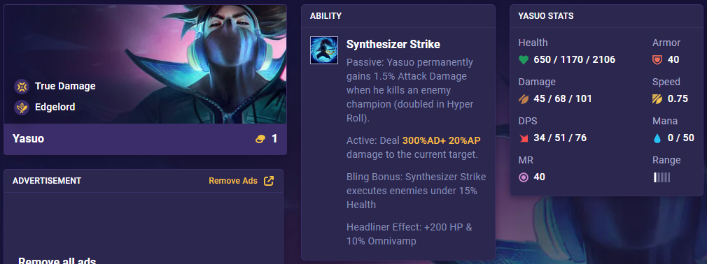 TFT Set 10 Yasuo 14.1