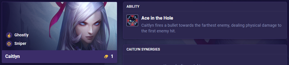 TFT Set 11 Ability Caitlyn