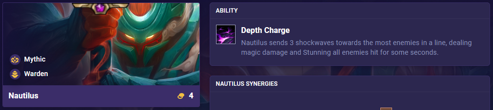 TFT Set 11 Ability Nautilus