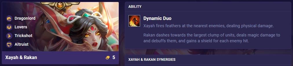 TFT Set 11 Ability Xayah Rakan