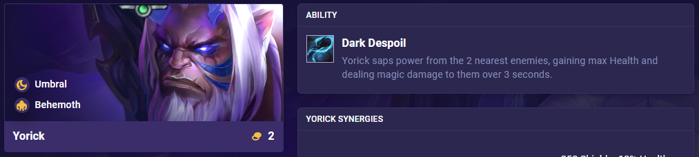 TFT Set 11 Ability Yorick