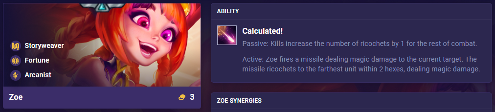 TFT Set 11 Ability Zoe