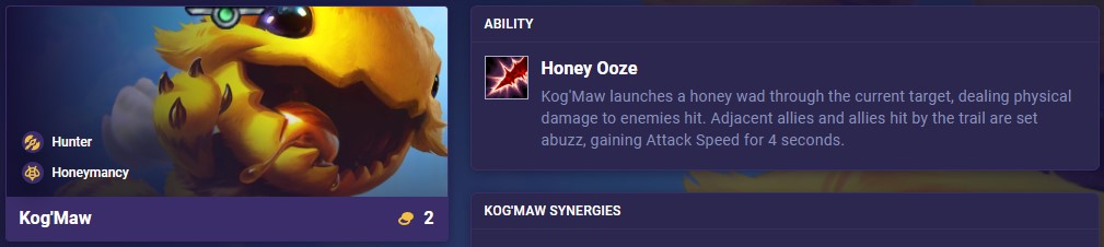 TFT Set 12 Kog'Maw Ability