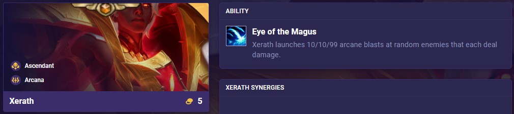 TFT Set 12 Xerath Ability