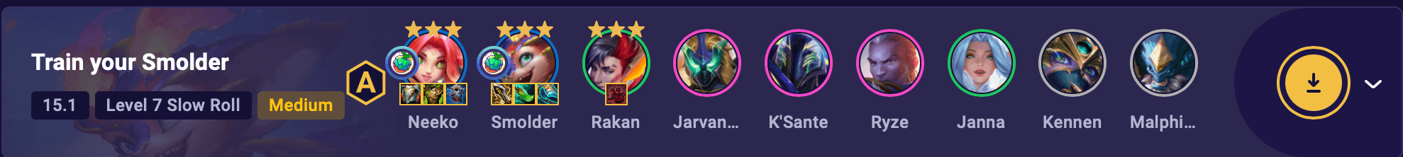 TFT Set 15 Train your Smolder