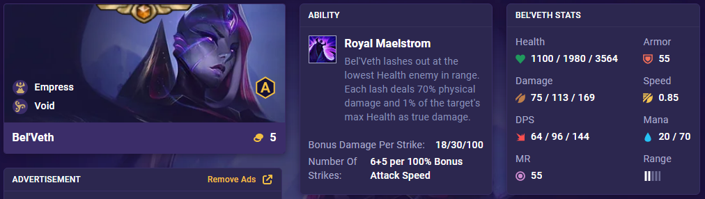 TFT Set 9.5 Bel'Veth