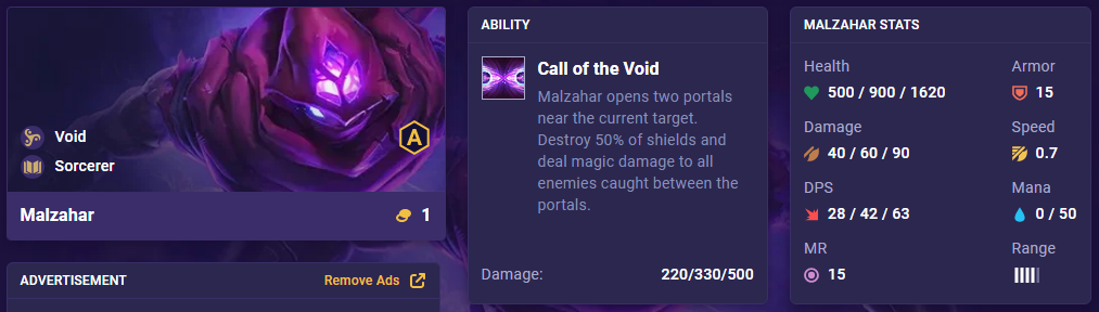 TFT Set 9.5 Malzahar