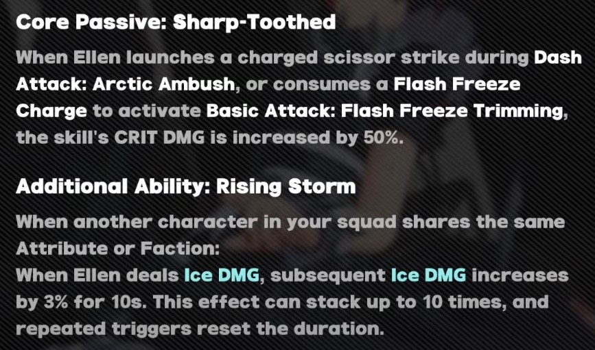 Zenless Zone Zero Ellen Core Skill