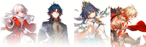 Clara, Blade, Yunli, Mydei